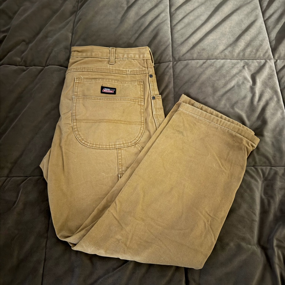 Men's Tan dickies work pants 34x32